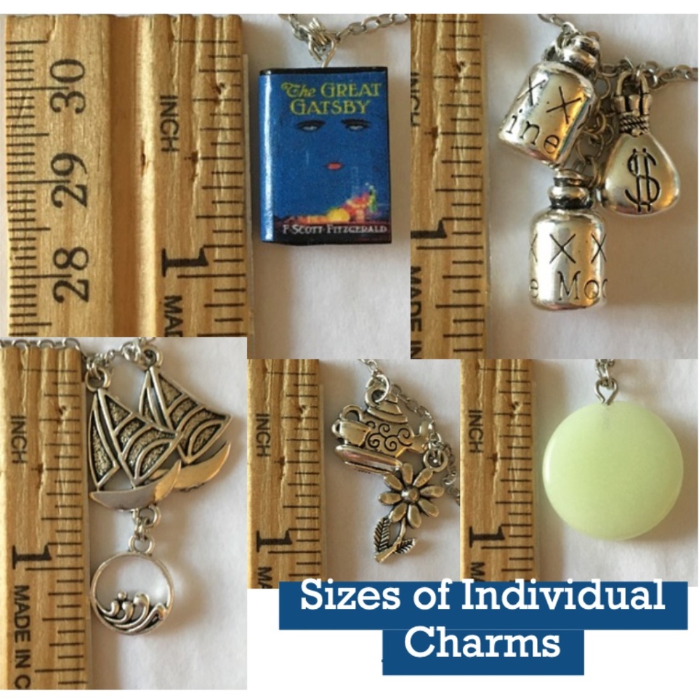 SOLD—The Great Gatsby F. Scott Fitzgerald Handmade Glowing Literature Necklace - Picture 14 of 16